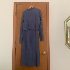 Blue Current Air Midi Sweater Dress. Size Large. Worn twice in new condition.